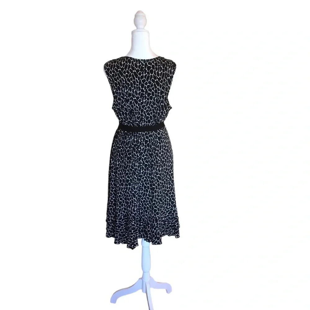 Black & White Polka Dot Midi Sleeveless Dress Barn Dress size 16 - Picture 10 of 10